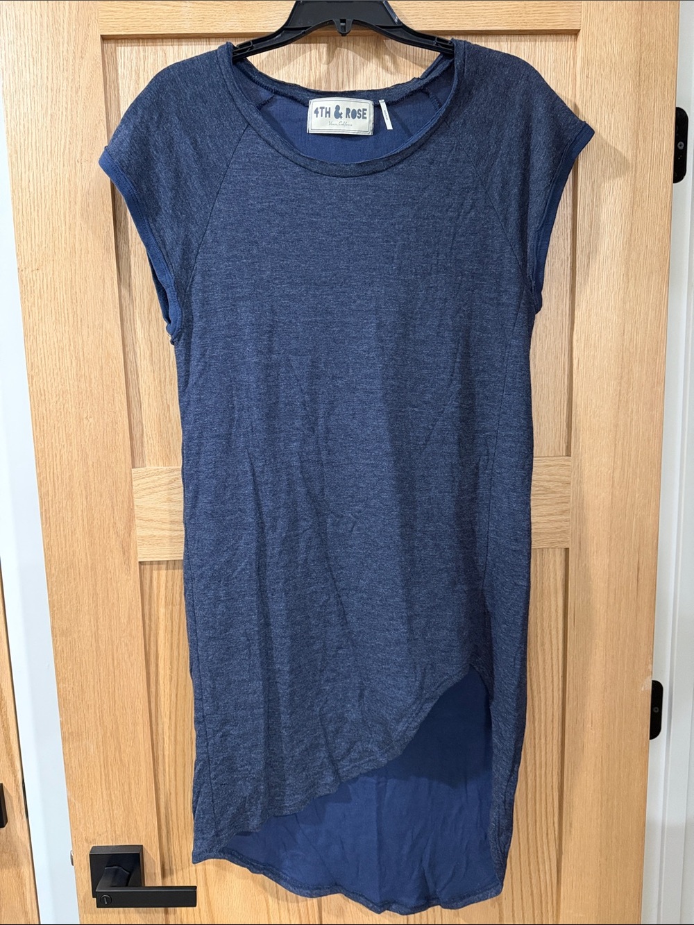 4th & Rose Navy Short Sleeve High Leg Dress
